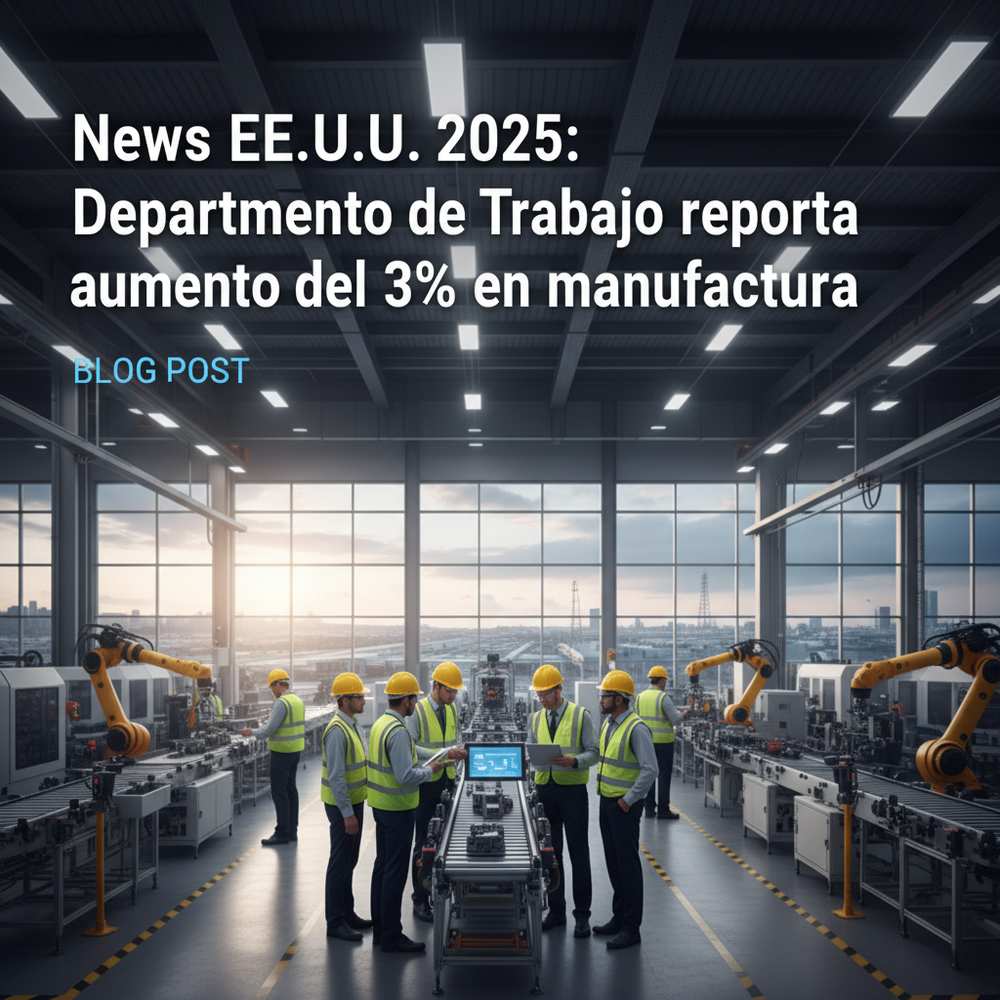 News EE.UU. 2025: Departamento de Trabajo reporta aumento del 3% en manufactura